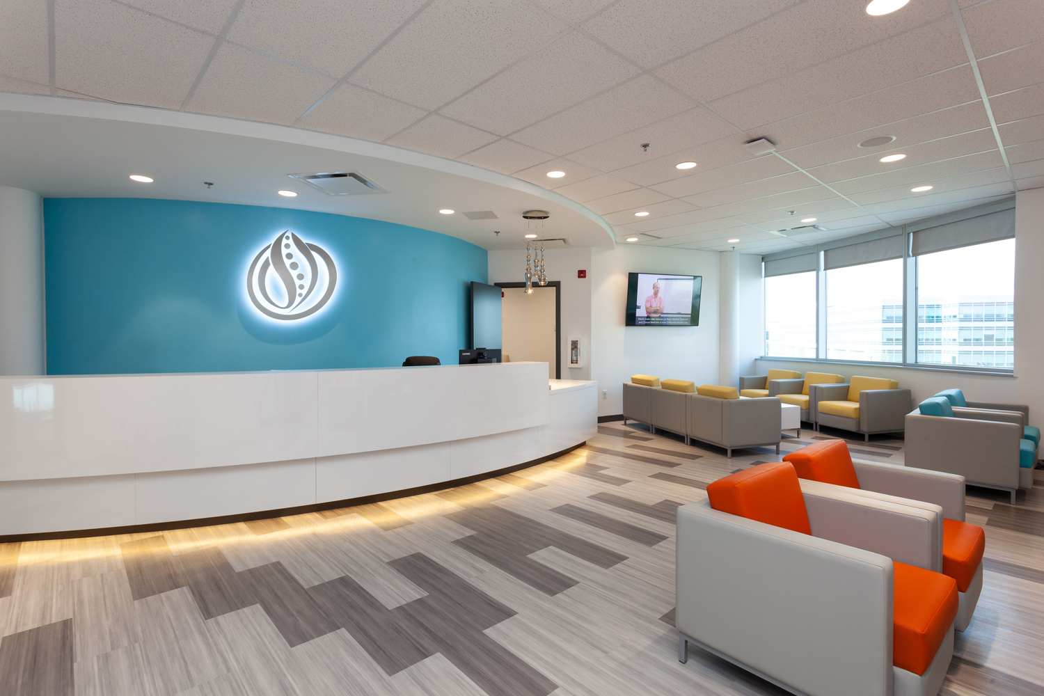 The lobby of the Oasis Fertility Clinic in Calgary, Alberta.