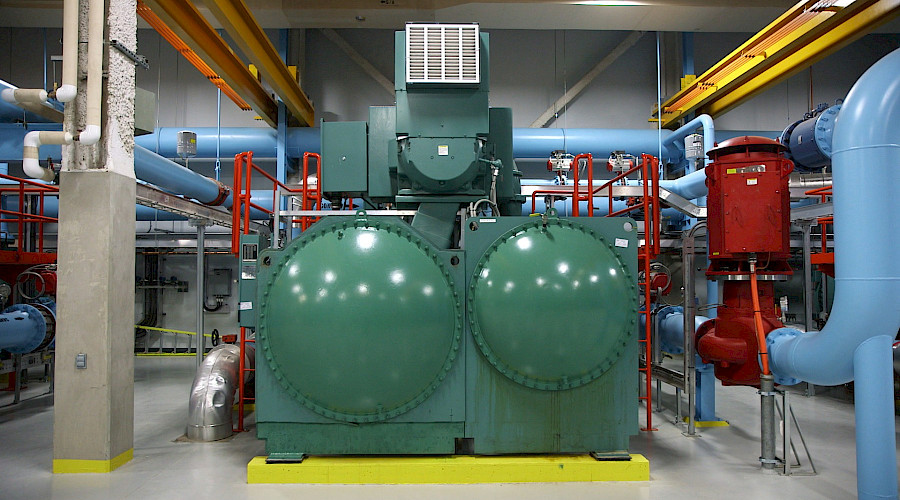 Interior shot of the cooling plant equipment