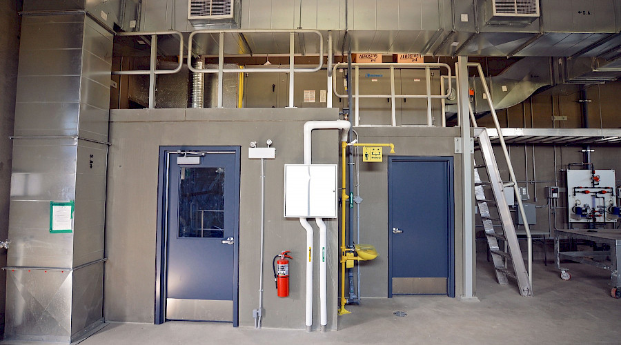 A door inside the Lacombe Regional Lift Station.