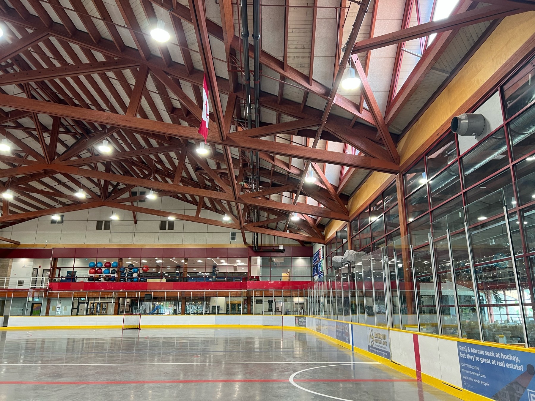 Image of the updated arena in the Abbotsford Recreation Centre, renovation completed by Chandos Construction Vancouver