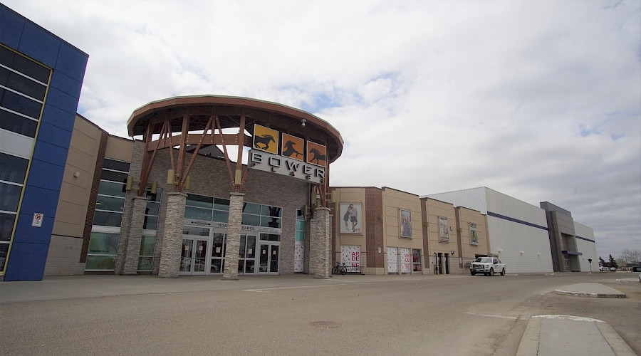 The exterior of the Bower Place mall showcasing it's large signage.