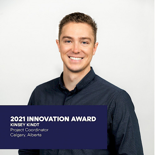 A photo of Kinsey Kindt, winner of the the 2021 Innovation Award.