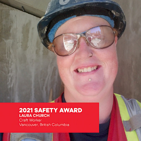 A photo of Laura Church, winner of the the 2021 Safety Award.