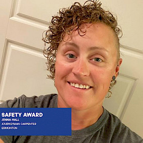 A photo of Jenna Hall, winner of the 2023 Safety Award.