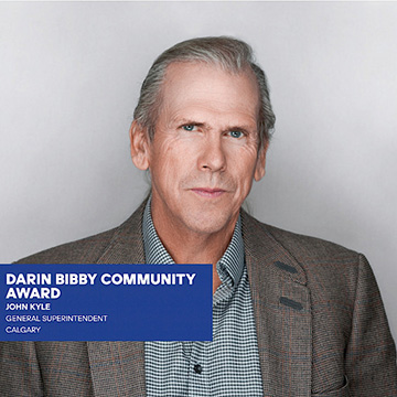 A photo of Darin Bibby, winner of the 2023 Community Award.
