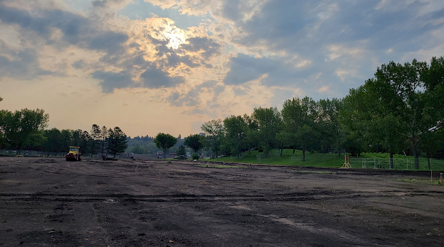 Excavation site at William Hawrelak Park