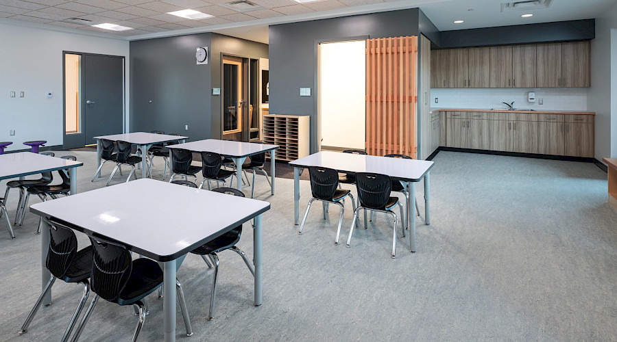 Interior image of the OKIB Cultural Immersion Centre classroom built by Chandos Construction Kelowna