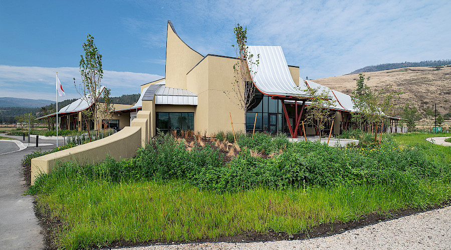 Exterior image of the OKIB Cultural Immersion Centre built by Chandos Construction Kelowna
