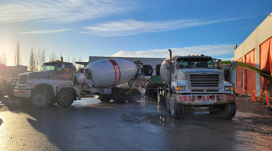 Chandos Construction Vancouver team working with subtrade Burnco to pour over 2000 cubic meters of concrete