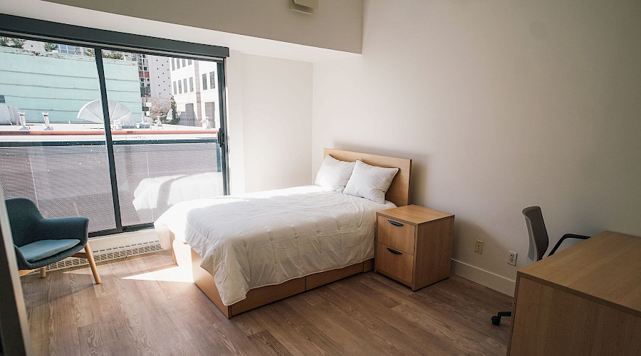 Interior shot of a residential unit at the Covenant House Vancouver building 3 built by Chandos Construction Vancouver