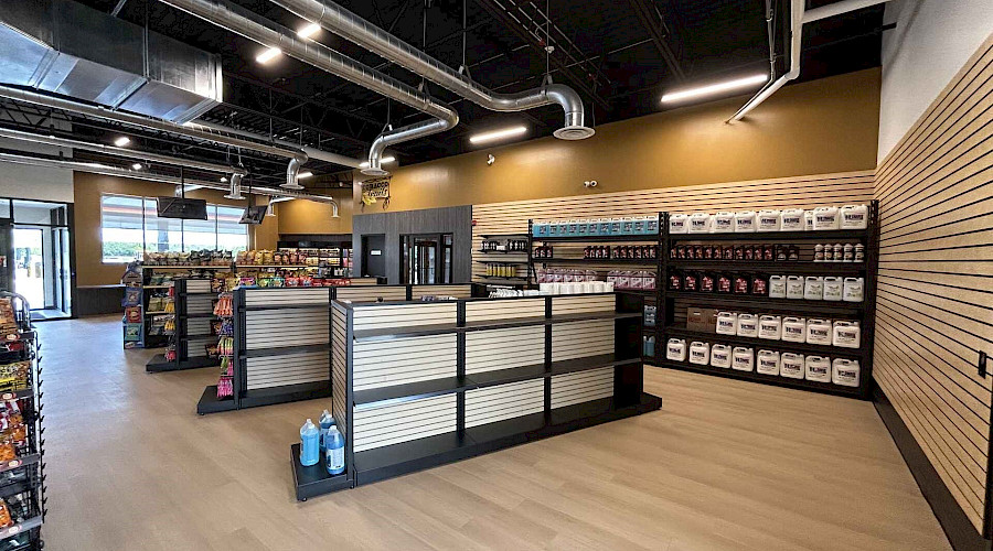 Interior image of the new GoIn Fuel and Gas built by Chandos Construction Toronto for the Chippewas of Georgina Island First Nation delivered by Integrated Project Delivery